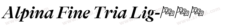 Alpina Fine Tria Lig字体转换